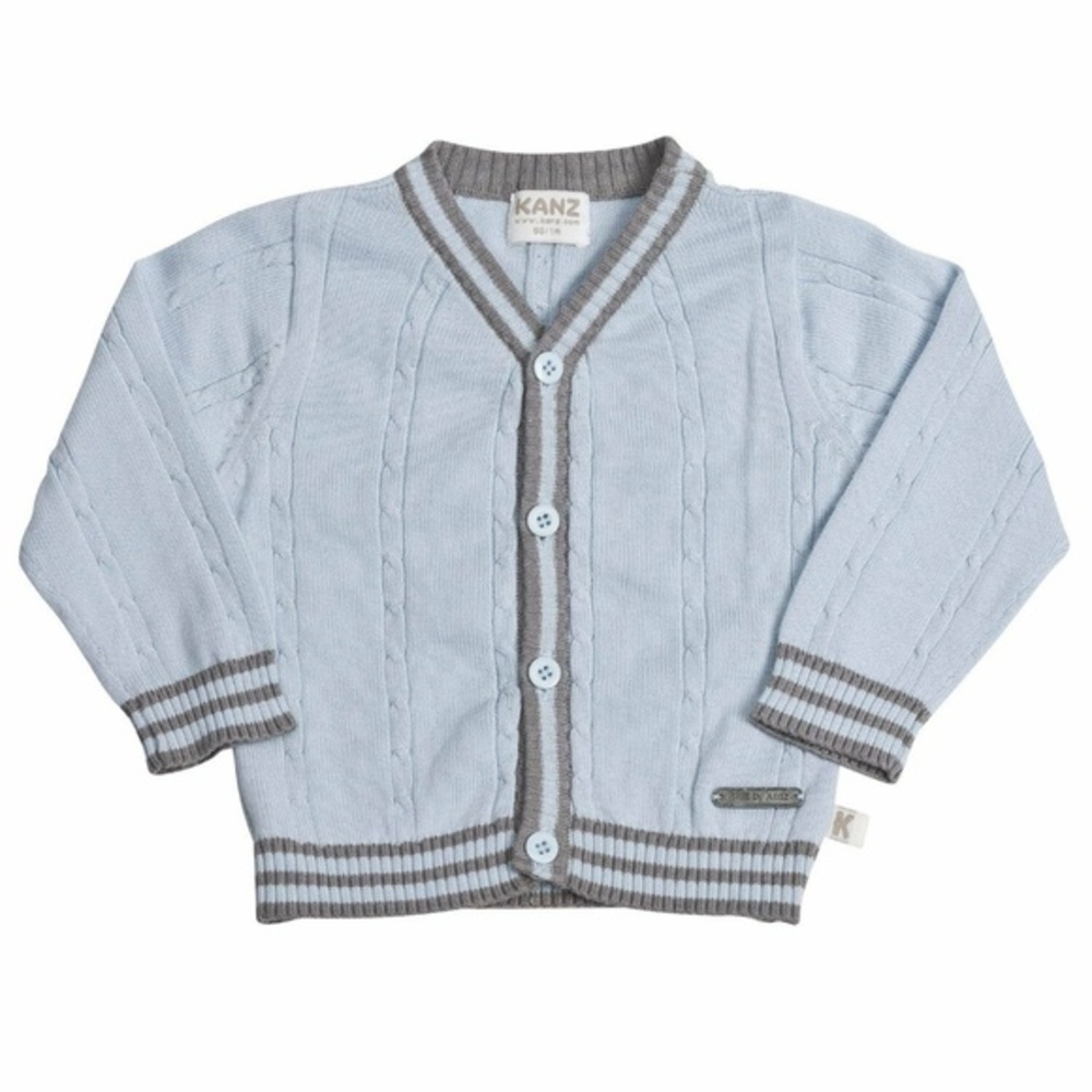 Kanz Baby Boys Cardigan Sweater Blue Gray